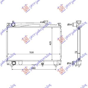 HLADNJAK MOTORA 2.0 V6 - 2.0 16V (42x52x27) (KOYO)