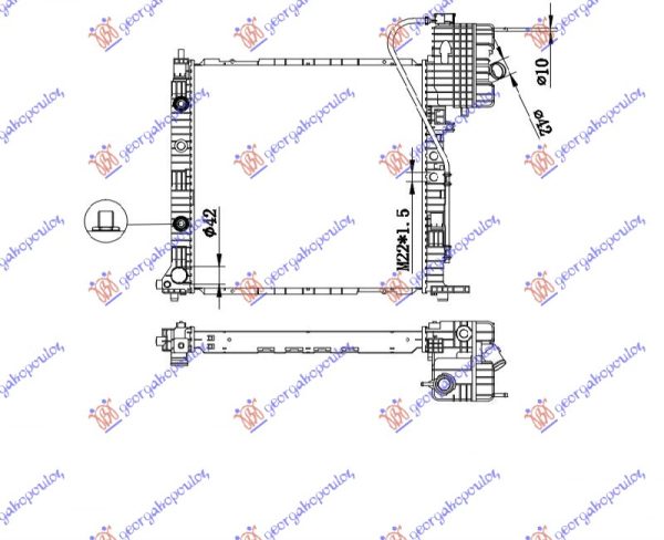 RADIATOR PETROL/DIESEL MANUAL/AUTOMATIC (570x560) (NISSENS)
