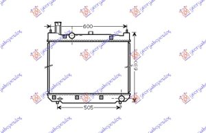 HLADNJAK MOTORA 2.5 D4d (52.5x62.5x23) 01-06 (KOYO)