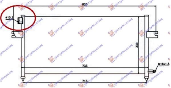 CONDENSER 2.4 PETROL-2.5 TD 15.2mm (700x320x16) (KOYO)