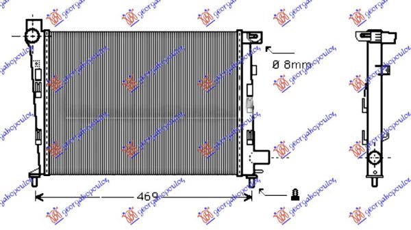 RADIATOR PETROL - A/C (400x375) (NRF)