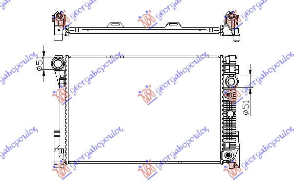 RADIATOR 1.8-2.5-3.0 PETROL AUTOMATIC (640x430) (MAHLE BEHR)