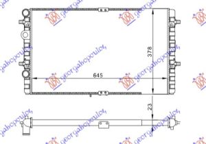 HLADNJAK MOTORA ZA SVE MODELSE BENZIN/DIZEL (MAN/AUTO) (+/-AC) (65x38) (VALEO)