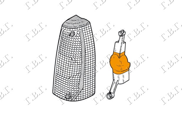 CORNER LAMP LENS CLEAR