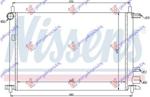 HLADNJAK MOTORA 1.2/1.3/1.4/1.6/1.7V (+AC) (52x37.8)