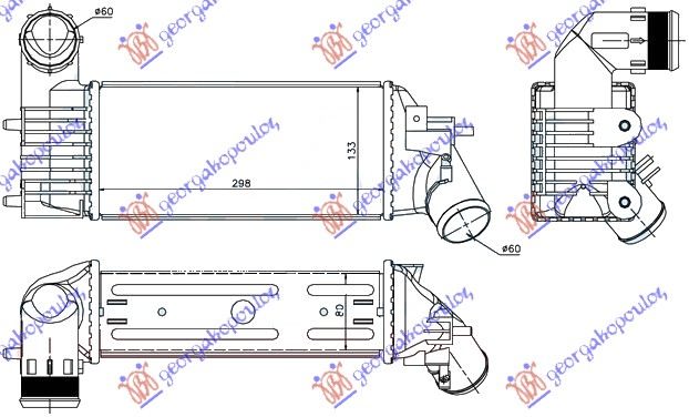 HLADNJAK INTERKULERA 2.0-2.2 HDi (302x136x85)
