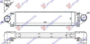 HLADNJAK INTERKULERA 2.5 ST225-RS305-RS350 BENZIN (660x150x65)