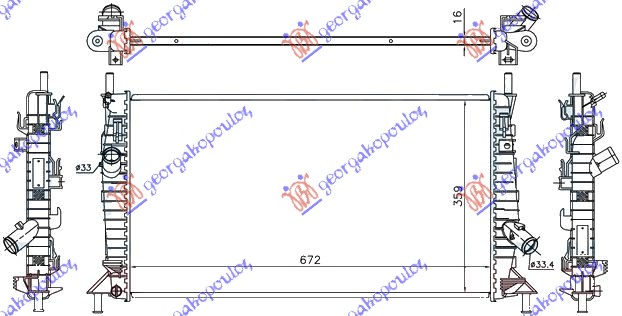 HLADNJAK MOTORA ZA SVE MODELSE BENZIN (MAN/AUTO) (+/-AC) (67x37.2) (KOYO)