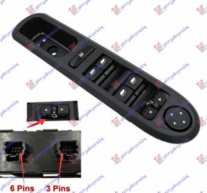 PREKIDAC U PREDNJIM VRATIMA (4 TASTERA) (9 PIN) LEVO