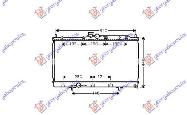 HLADNJAK MOTORA 1.3i 16V 1.6i 16V 2.0i 16V (37.5x68.5x16) (KOYO)