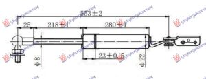 AMORTIZER GEPEK VRATA (553L-410N) DESNO