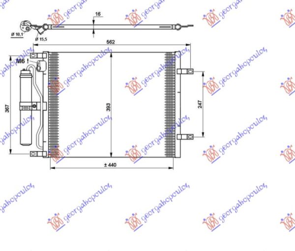 HLADNJAK KLIME 1.5 DCI (490x376x16)