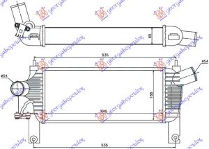 HLADNJAK INTERKULERA 2.5 DCI (44.3x19x64)