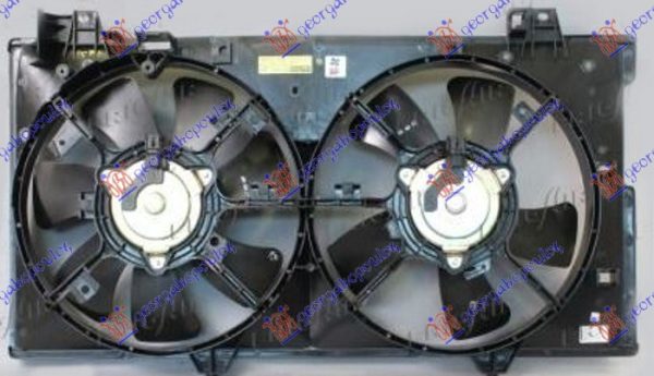 COOLING FAN DOUBLE PETROL - DIESEL 2005- (4+4PIN)
