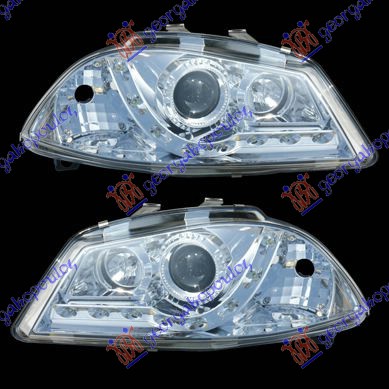 HEAD LAMP SET CHROME A5 TYPE