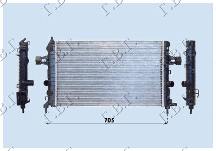 HLADNJAK MOTORA 1.6CC 16V (+/-AC) (60x37)