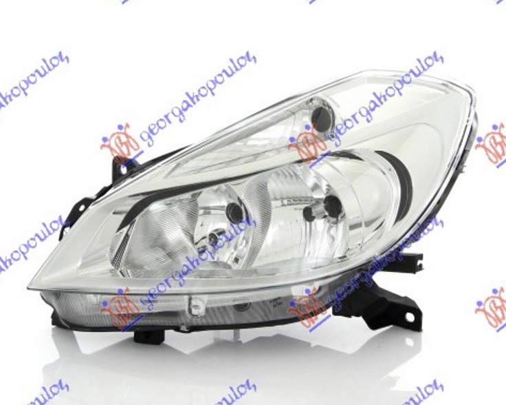 FAR BEZ MAGLENKE HROM (H7/H7) (DEPO) LEVO