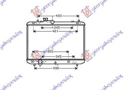 HLADNJAK MOTORA 1.3/1.5i 16V (+/-AC) (375x550) (MAHLE BEHR)
