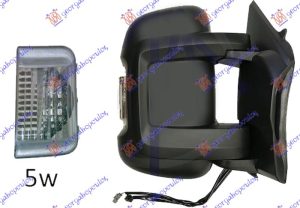 RETROVIZOR ELEKTRICNI SA GREJACEM KRATKI (ELEKTRO-SKLOPIV) (MIGAVAC) (KONVEKSNO STAKLO) DESNO