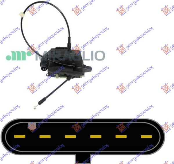 REAR DOOR LOCK CENTRAL LOCK BLACK (6pins)