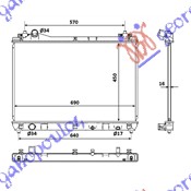 RADIATOR 1.9 DDiS (450x690x16) (KOYO)