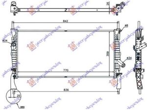 RADIATOR 2.2-2.4 TDCI-2.3 +AC (768x380) (KOYO)