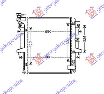 RADIATOR 2.5 T.D. MANUAL (WITH CAP) (525x635) (KOYO)