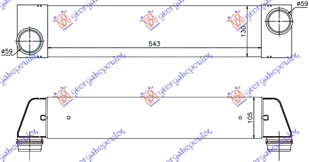 HLADNJAK INTERKULERA 3.0-3.5 TD (540-127x105)