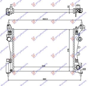 HLADNJAK MOTORA BENZIN (+/-AC) (54x37.5)