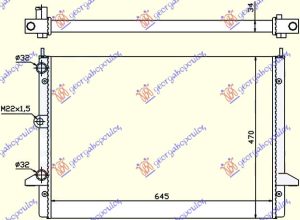 HLADNJAK MOTORA 2.3i/16V/2.8i VR6 (64.5x47) -00