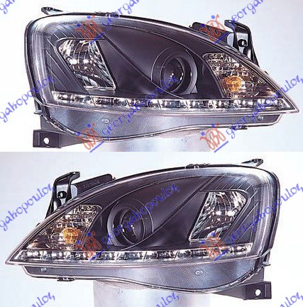 HEAD LAMP SET TYPE A5 BLACK