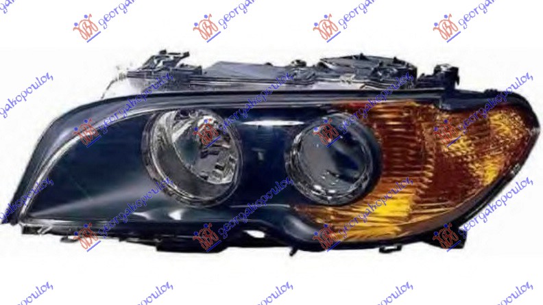 HEAD LAMP XENON (BLACK-YELLOW SIDE LAMP) (E) (DEPO)