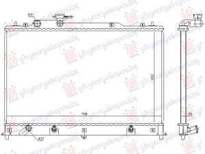 RADIATOR 2.3-2.5 PETROL-2.2 DIESEL CDVi MANUAL/AUTOMATIC (450x740) (VALEO)