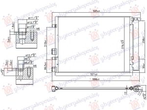 HLADNJAK KLIME 1.1/1.6 CRDi DIZEL (500x360x12)