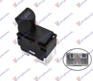 PREKIDAC U PREDNJIM VRATIMA (BELI KONEKTOR) (6 PIN) LEVO