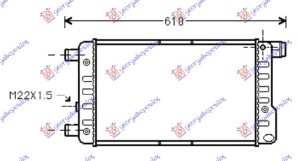RADIATOR 0.9CC-1.1 PETROL WITH VAVLE (450x240) (VALEO)