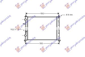 HLADNJAK MOTORA ZA SVE MODELE BENZIN (51x41.5x2.4) CEV 8mm BEZ POSUDE