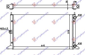 RADIATOR 2..0 PETROL-1.9 DIESEL (645x378) -2000 (VALEO)