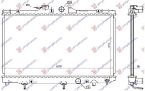 RADIATOR 1.4 PETROL +/-A/C (630x350)  (KOYO)