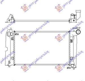 RADIATOR 2.0 D4D MANUAL DIESEL (625x390) (KOYO)