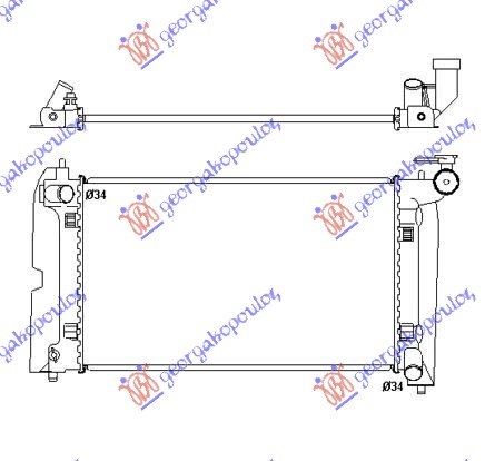 RADIATOR 2.0 D4D MANUAL DIESEL (625x390) (KOYO)