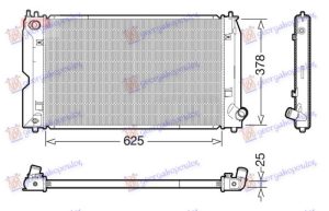 RADIATOR 1.4 D4D MANUAL DIESEL (625x390) (KOYO)