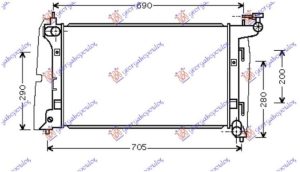 RADIATOR 1.6 i-VVTi AUTOMATIC PETROL (600x350) (JAPAN) (KOYO)