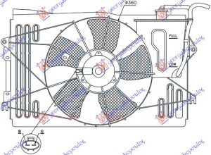 VENTILATOR KOMPLET (BENZIN) (SRAF)