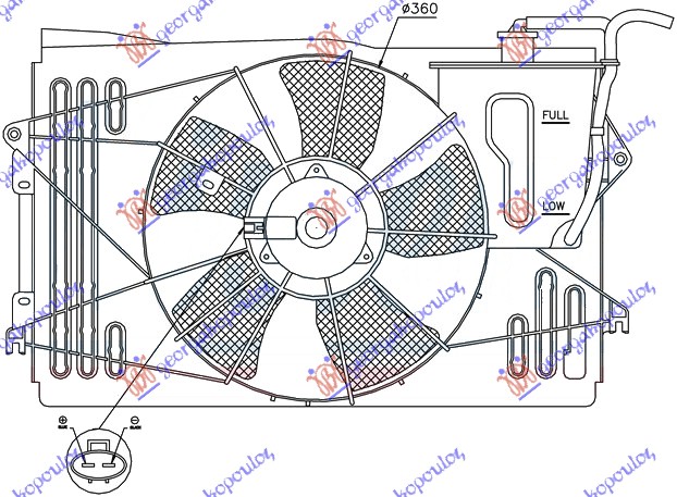 VENTILATOR KOMPLET (BENZIN) (SRAF)