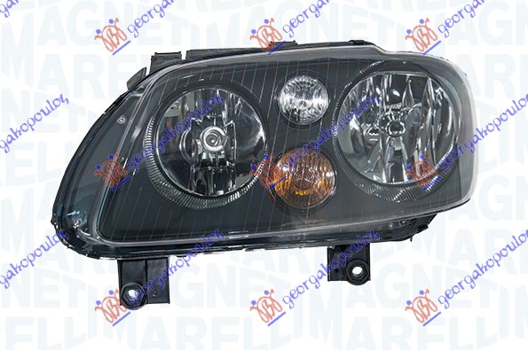 HEAD LAMP BLACK (MARELLI) (W/PROJECT)