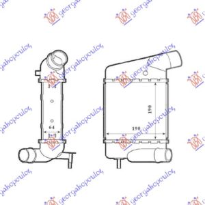HLADNJAK INTERKULERA 1.2 TCE BENZIN - 1.5 DCi DIZEL (183x189x64) BRZA SPOJNICA - SRAF