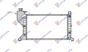 RADIATOR -2000 MANUAL/AUTOMATIC + A/C (680x408) (MAHLE BEHR PREMIUM LINE)