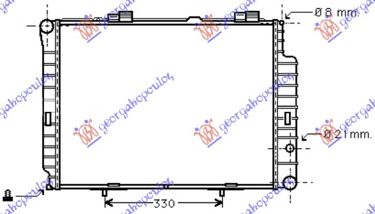 RADIATOR 2.4-3.2 PETROL - 2.0-2.5 DIESEL+/- A/C (640x490) (MAHLE BEHR)