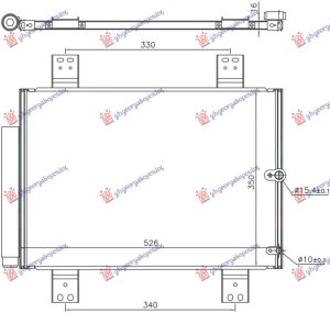 CONDENSER 1.3-1.5 PETROL (485x350x16) (KOYO)